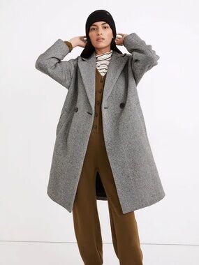 Madewell Averdon Coat in Herringbone Insuluxe Fabric